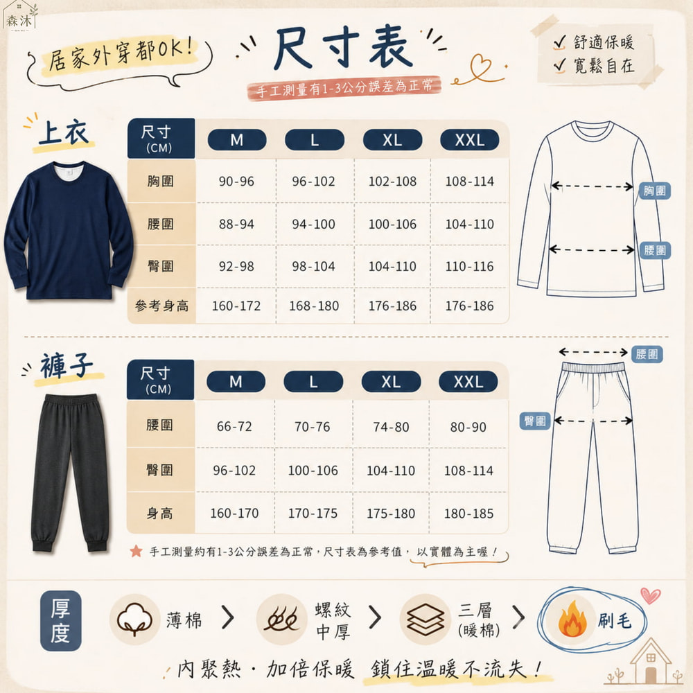 羊毛蠶絲男保暖衣 保暖褲 中老年居家服 阿公衣服 爸爸衣服 台灣長者居家品牌